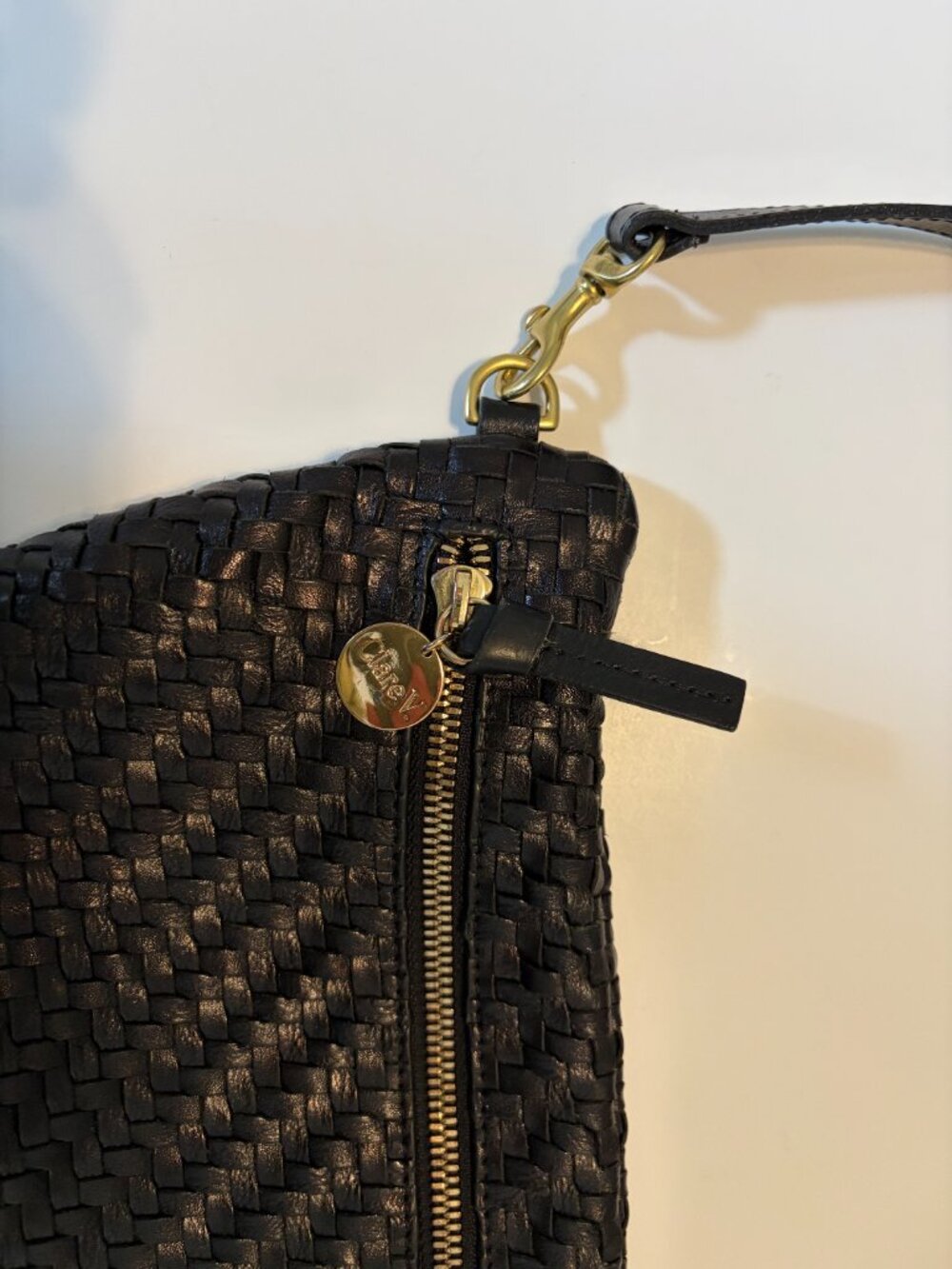 Clare V. Black Woven Zig Zag Grande Fanny - Picture 11 of 14